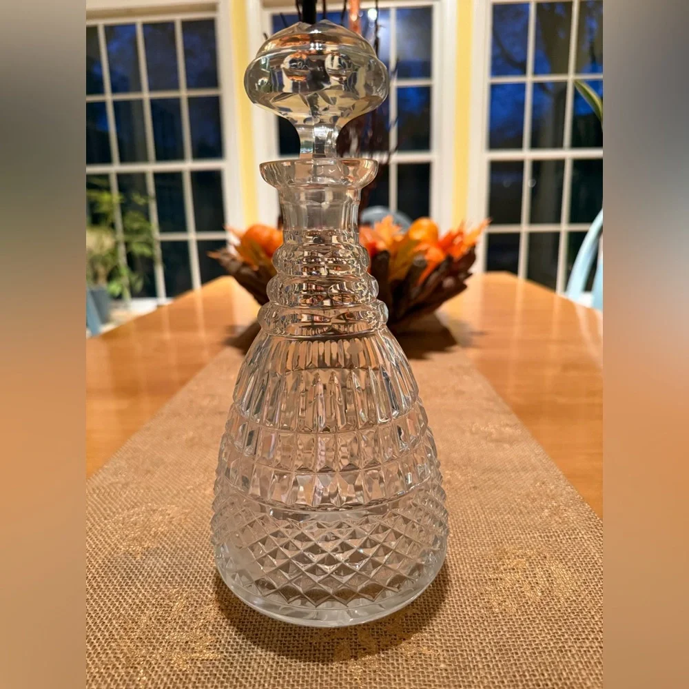 Antique Cut Glass Decanter (Georgian Style)